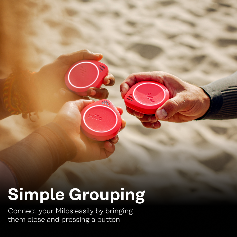 A group of people holding red round objects

Description automatically generated